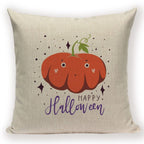 Trick-or-Treat Pumpkin Print Pillow Cover