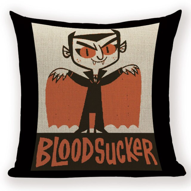 Trick-or-Treat Pumpkin Print Pillow Cover