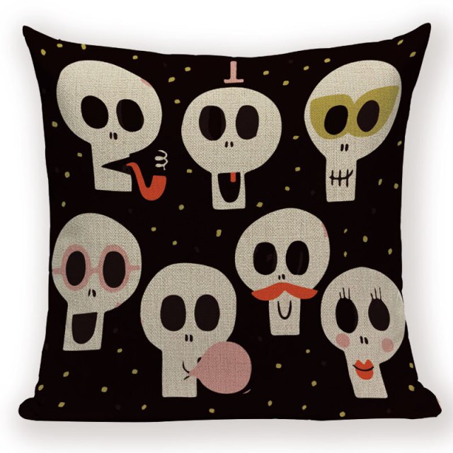 Trick-or-Treat Pumpkin Print Pillow Cover