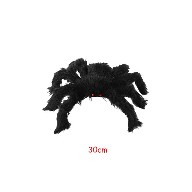Horror Giant Black Plush Spider for Halloween