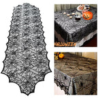 Lace Spiderweb and Skeleton Decoration