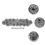 Lace Spiderweb and Skeleton Decoration