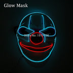 LED Neon Light Horror Masks Set