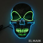 LED Neon Light Horror Masks Set