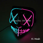 LED Neon Light Horror Masks Set