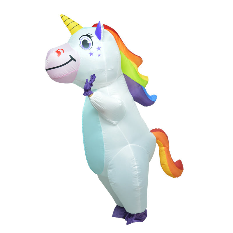 Inflatable Rainbow Unicorn Costume
