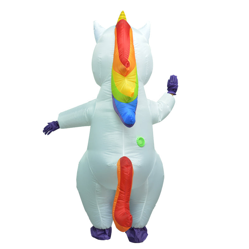 Inflatable Rainbow Unicorn Costume