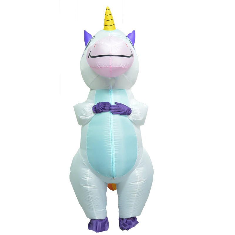 Inflatable Rainbow Unicorn Costume