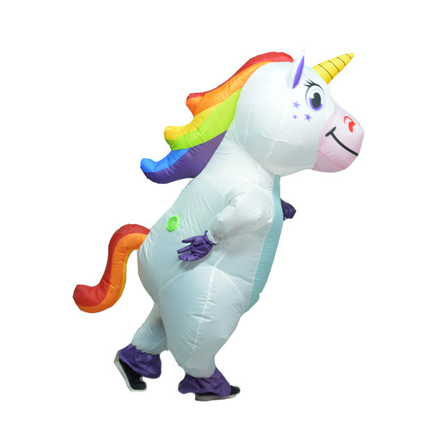 Inflatable Rainbow Unicorn Costume