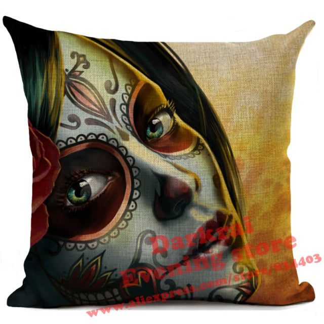 Mexican Horror Halloween Cushion Cover