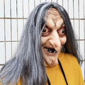 Old Witch Latex Mask with Hair