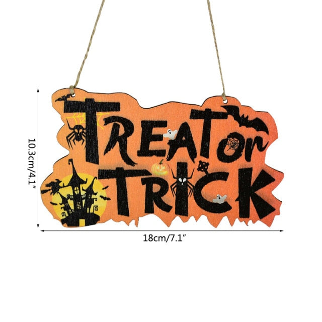 Wooden Pendant Ornaments for Halloween