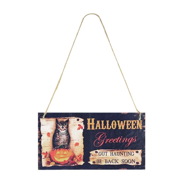 Wooden Pendant Ornaments for Halloween
