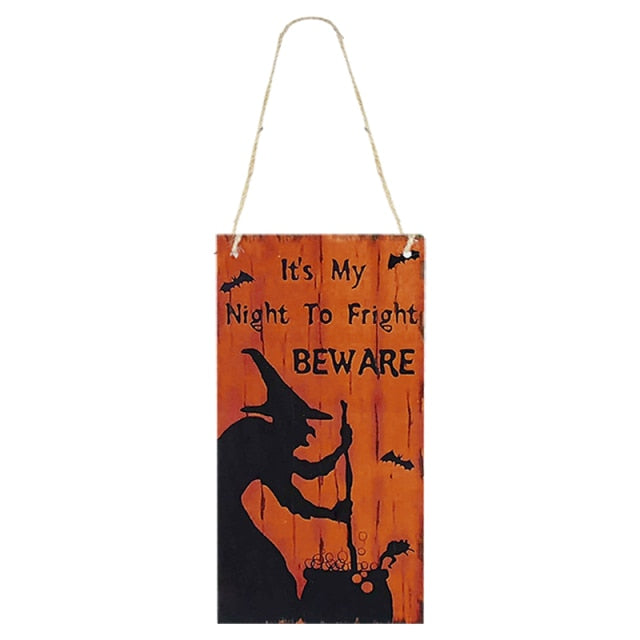 Wooden Pendant Ornaments for Halloween