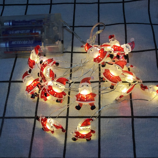 Battery-Powered Holiday Character LED String Lights