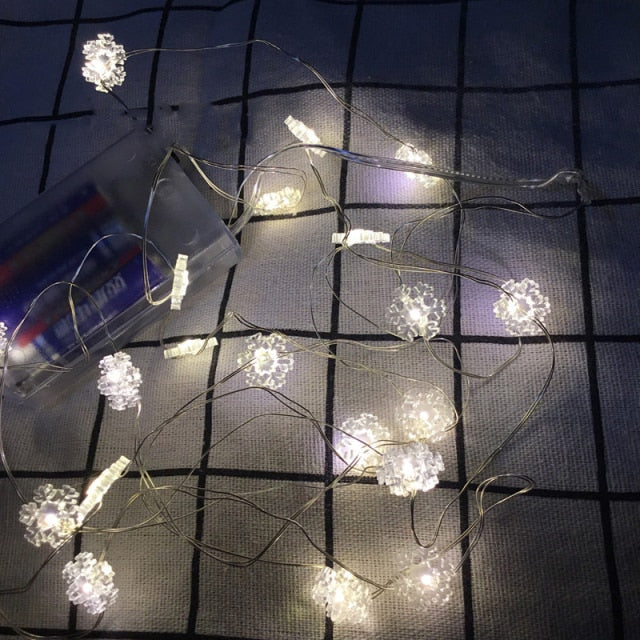 Battery-Powered Holiday Character LED String Lights