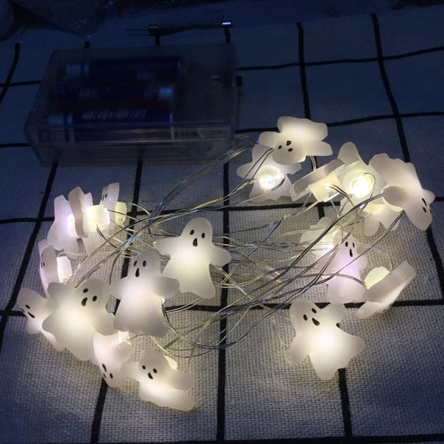Battery-Powered Holiday Character LED String Lights