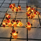 Battery-Powered Holiday Character LED String Lights