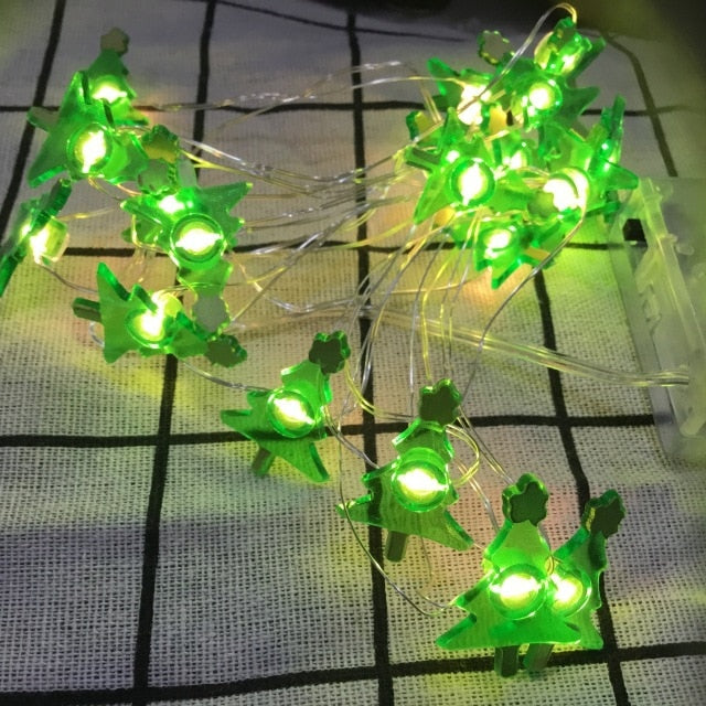 Battery-Powered Holiday Character LED String Lights