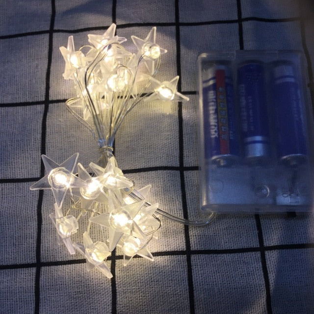 Battery-Powered Holiday Character LED String Lights