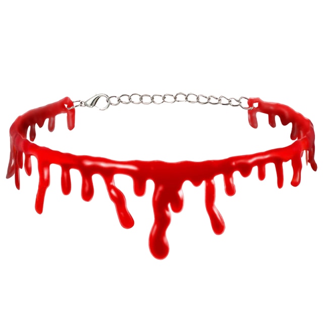 Scary Blood Drip Vampire Choker