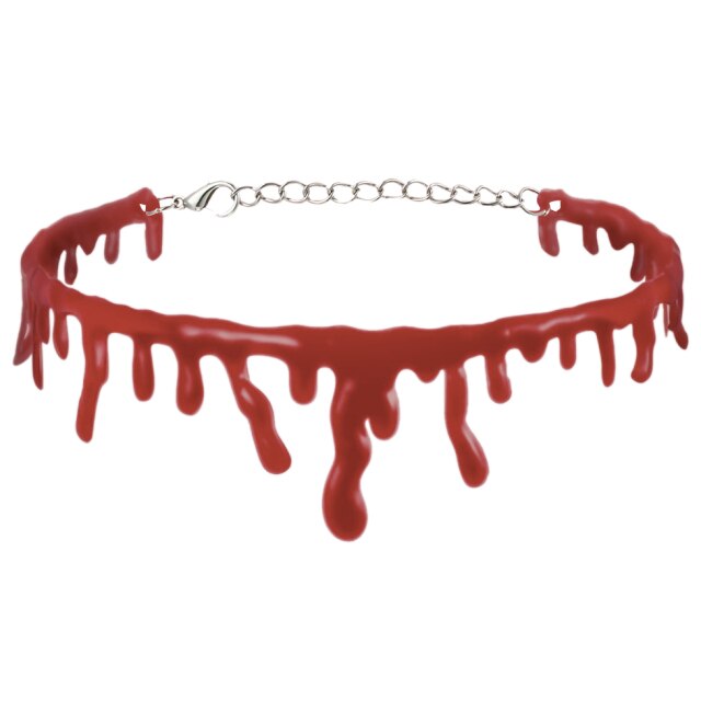 Scary Blood Drip Vampire Choker
