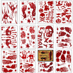 Bloody Handprint and Footprint Stickers