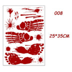 Bloody Handprint and Footprint Stickers