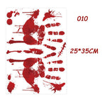 Bloody Handprint and Footprint Stickers