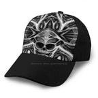 Biomechanical Skull Print Cap