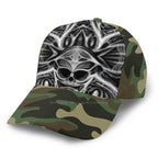 Biomechanical Skull Print Cap