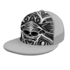 Biomechanical Skull Print Cap