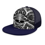 Biomechanical Skull Print Cap