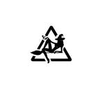 Flying Witch on a Broom Halloween Decals