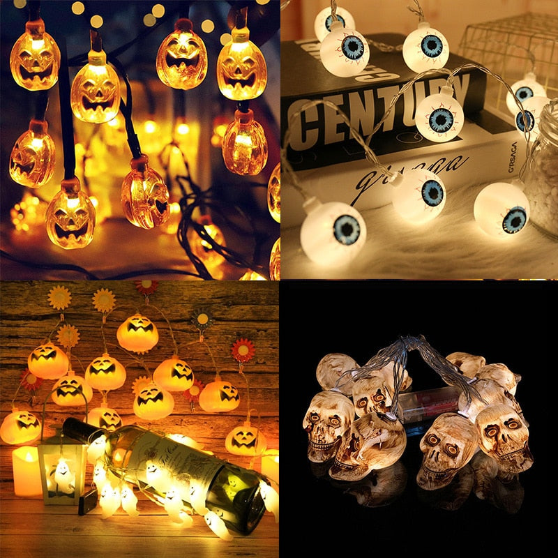Pumpkin, Ghost, Skeleton, Bat and Spider Decoration Options