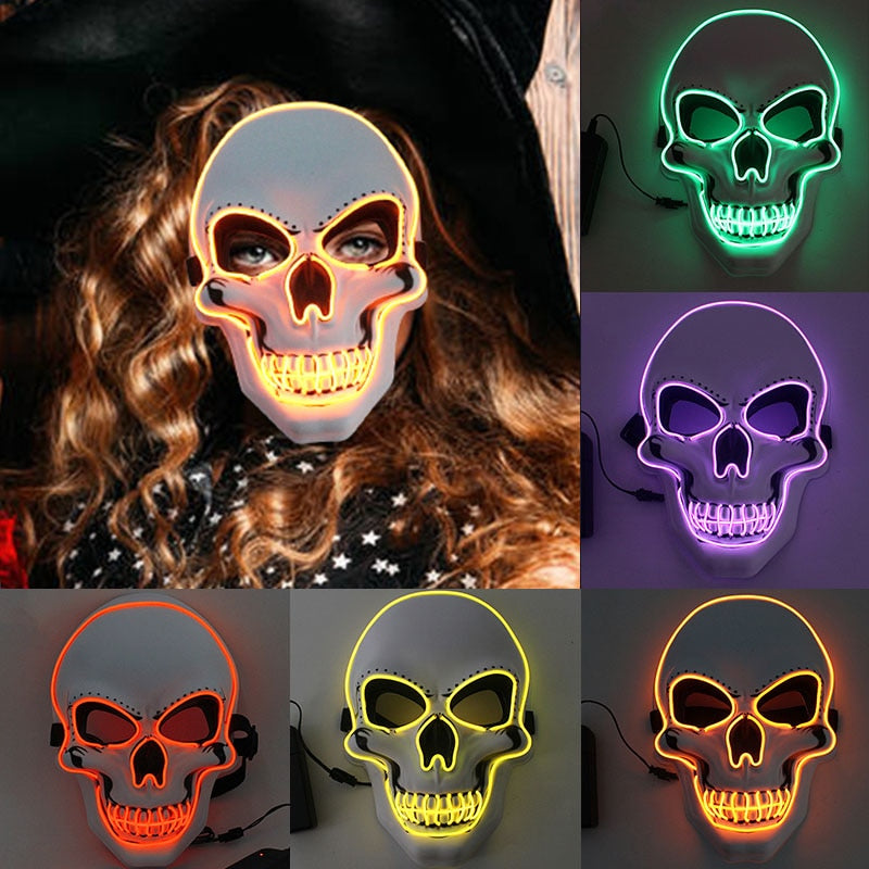 Light-Up Skull Halloween Masks