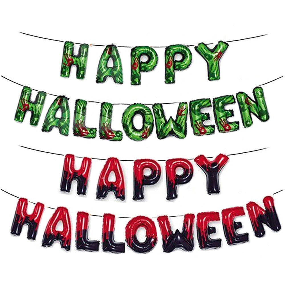 Green Happy Halloween Letter Decoration Set