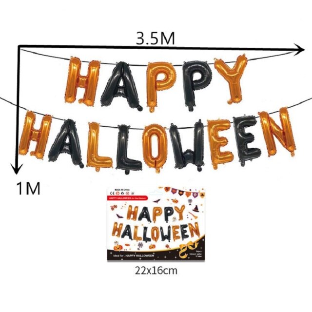 Green Happy Halloween Letter Decoration Set