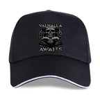 Valhalla Awaits Skull Print Cap