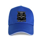 Valhalla Awaits Skull Print Cap