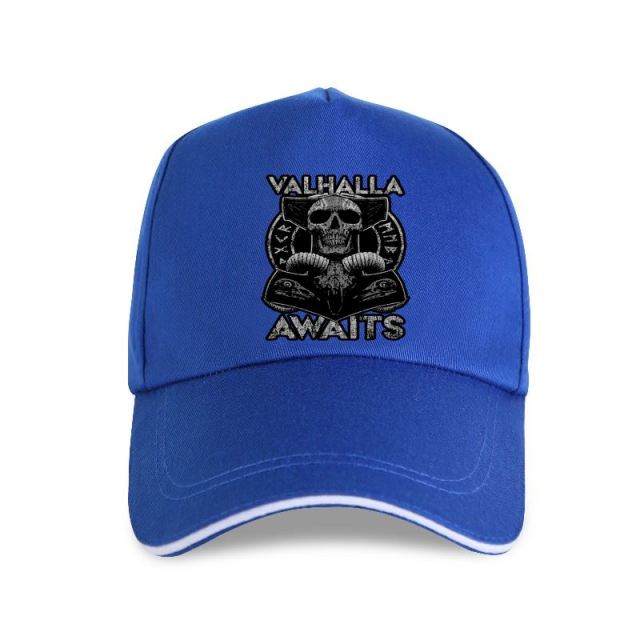 Valhalla Awaits Skull Print Cap