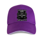Valhalla Awaits Skull Print Cap