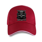 Valhalla Awaits Skull Print Cap