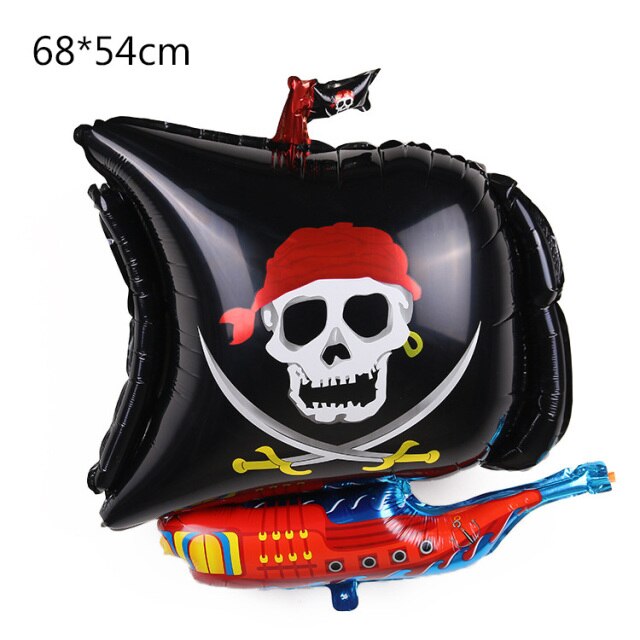 Pirate Ship and Skull Foil Balloon