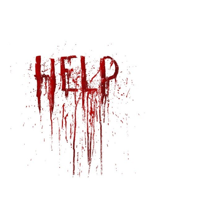 Bloody “HELP” Wall Stickers for Halloween