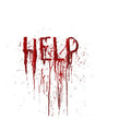 Bloody “HELP” Wall Stickers for Halloween