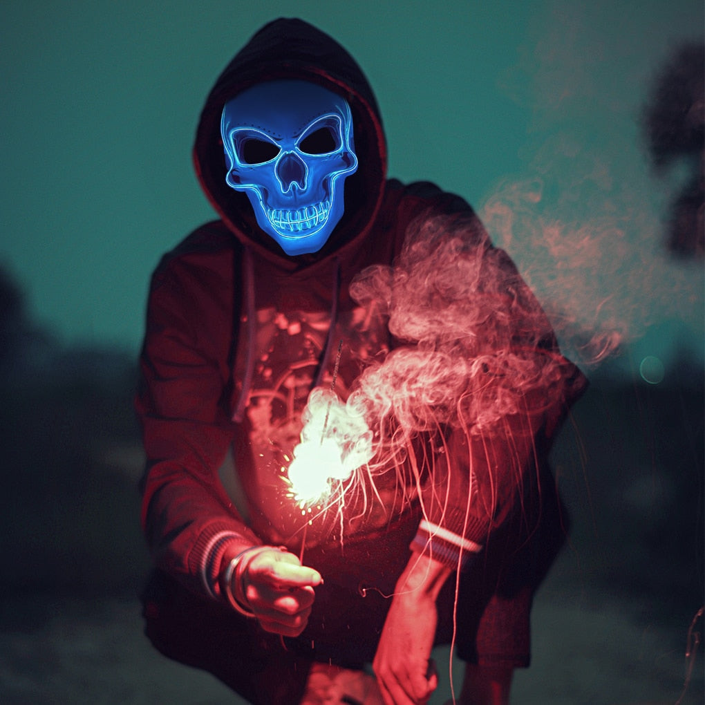 Horror LED Skull Mask for Halloween