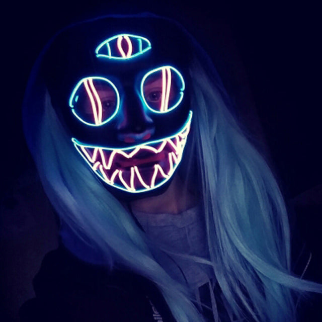 LED Light-Up Cosplay Mask