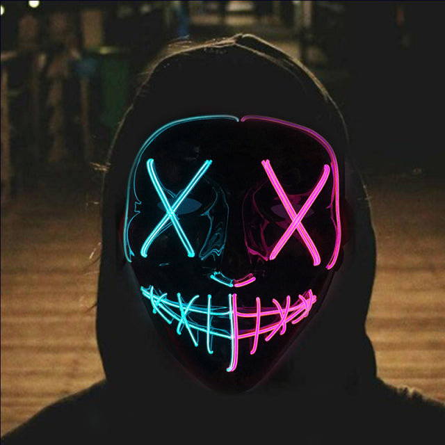 LED Light-Up Cosplay Mask