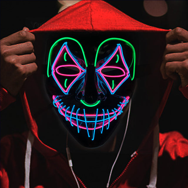 LED Light-Up Cosplay Mask